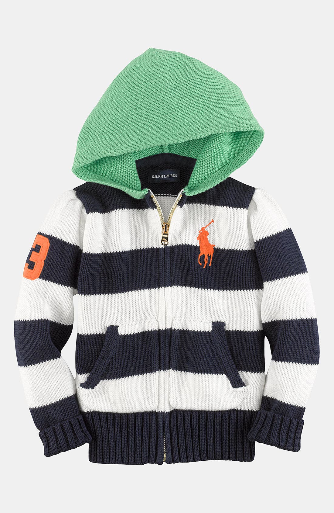 Ralph Lauren Knit Hoodie Sweater (Toddler) Nordstrom