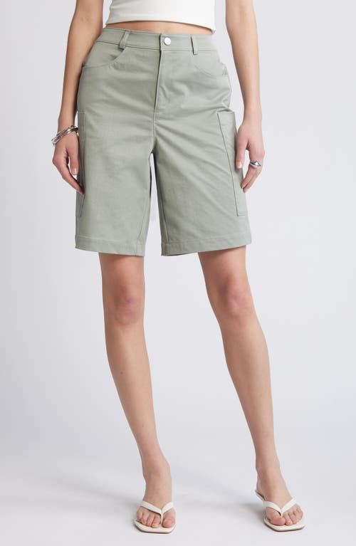 Open Edit Bermuda Cargo Shorts Green Halo at Nordstrom,