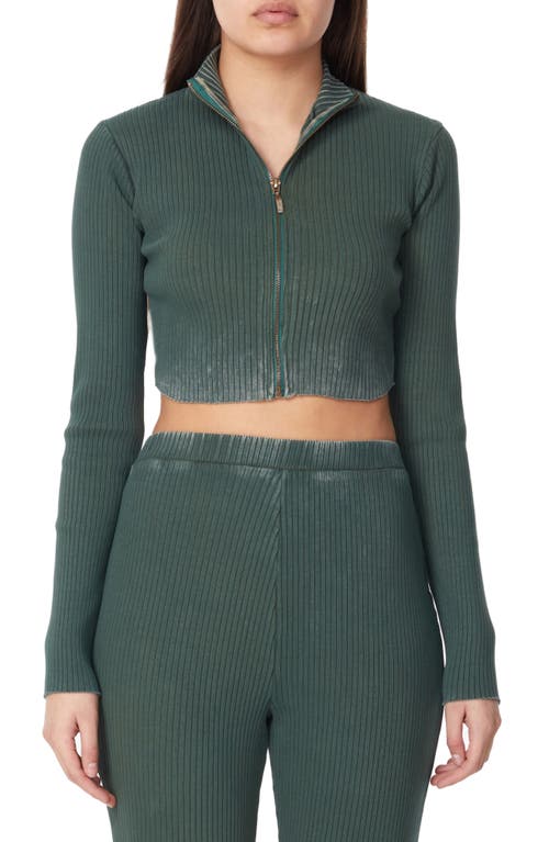 ELEVENPARIS ELEVENPARIS COTTON BLEND RIB CROP JACKET