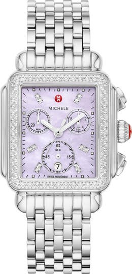Michele deco 2025 diamond chronograph watch