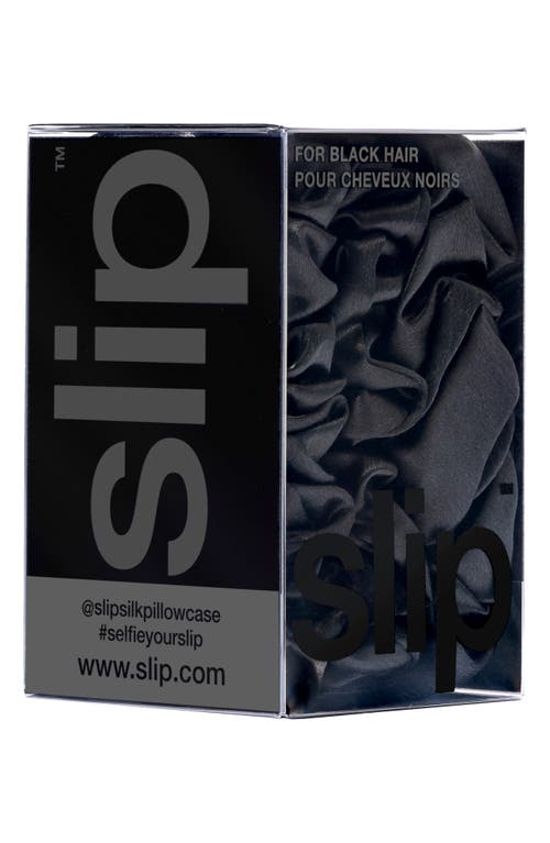 Slip 3-pack Large & Small Silk Scrunchie Set In Black