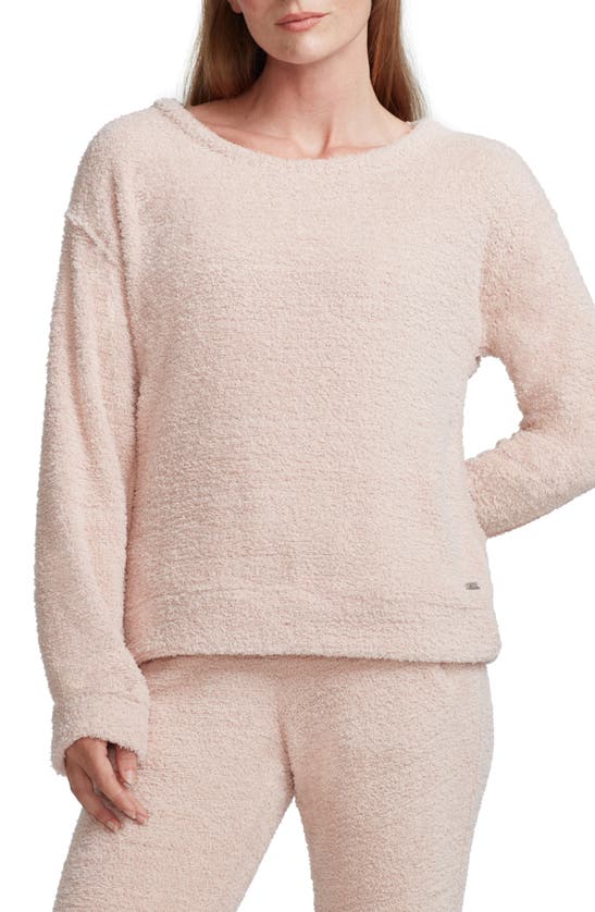 Andrew Marc Sport Long Sleeve Fuzzy Knit Pullover In Chablis