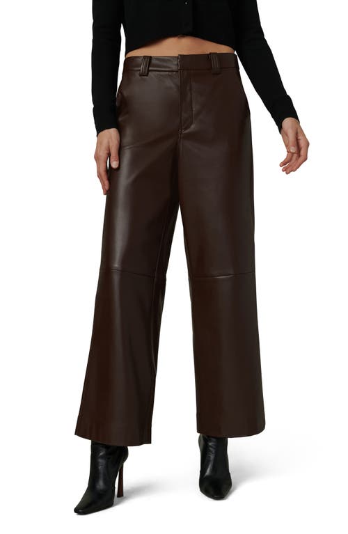 Shop Joe's The Mia Crop Wide Leg Faux Leather Pants In Coffee Bean