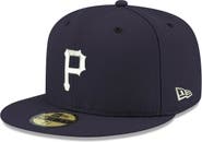 Men's Pittsburgh Pirates New Era White/Navy Stars & Stripes Low Profile  59FIFTY Fitted Hat
