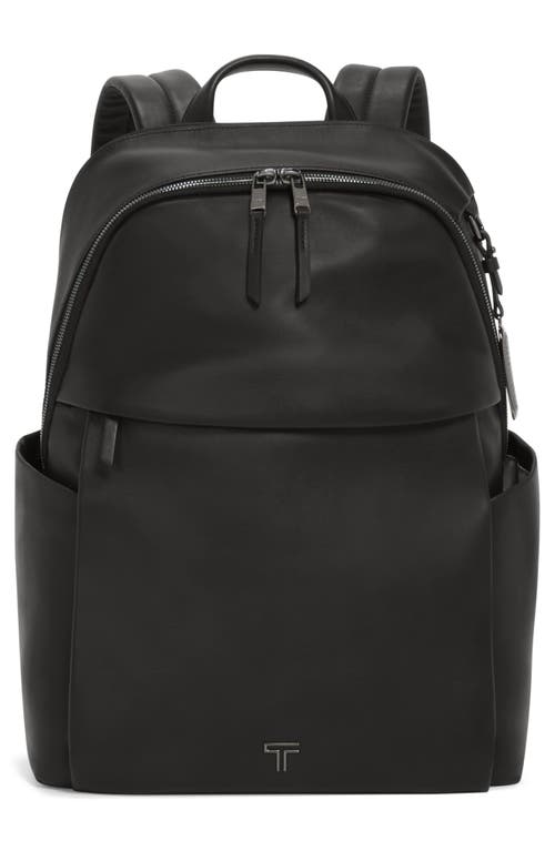 Shop Tumi Raina Leather Backpack In Black/gunmetal