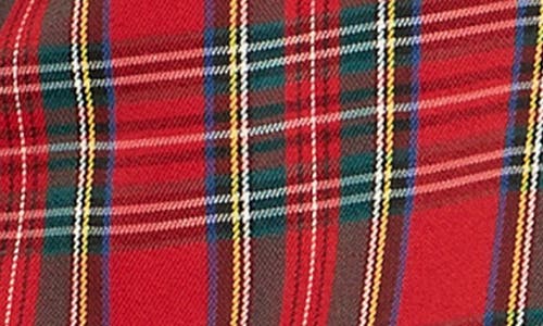 English Factory Plaid Wrap Miniskort In Red