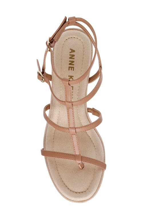 Shop Anne Klein Seville Cage Sandal In Tan Smooth