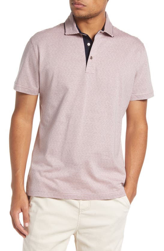 Shop Rodd & Gunn Big River Stripe Polo Shirt In Quartz