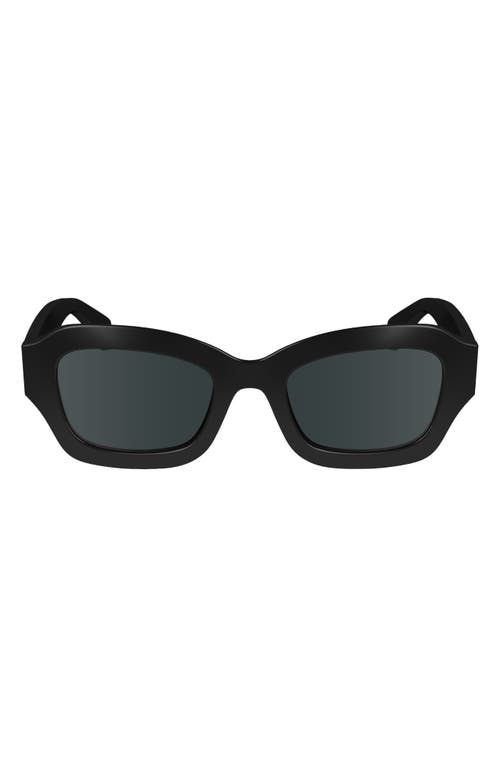Longchamp Heritage 50mm Cat Eye Sunglasses In Black