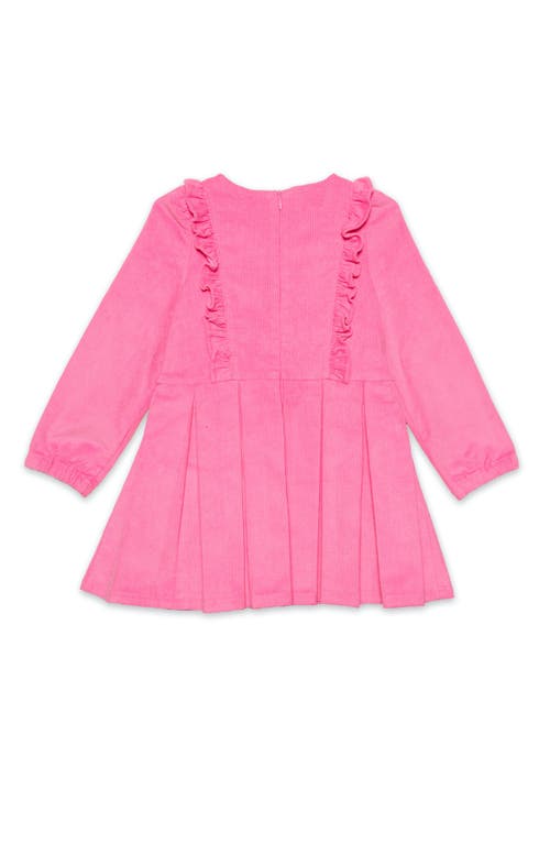Worthy Threads Long Sleeve Ruffle Dress In Pink