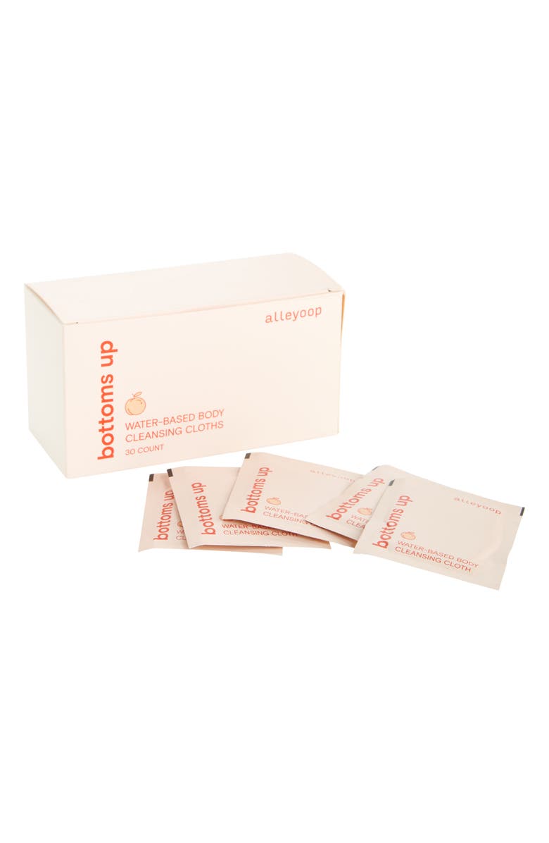 ALLEYOOP Bottoms Up Water-Based Body Cleansing Cloths, Main, color, DUSTY PINK