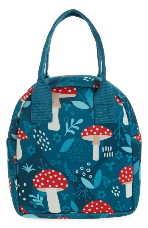 Mytagalongs Abstract Checkered Foodie Tote Bag In Woodlands Multi
