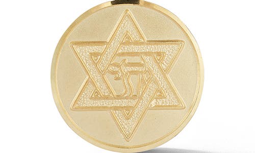 Ember Fine Jewelry 14k Yellow Gold Large Star Of David Medallion Pendant Necklace In Gold