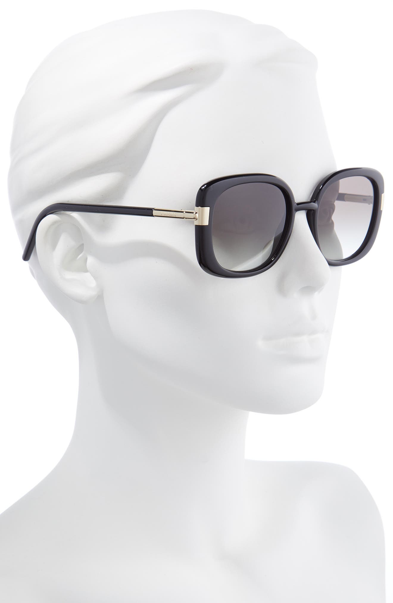 prada 53mm round sunglasses