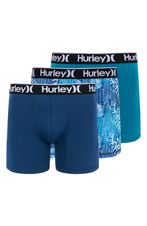 Shop Hurley Regrind 3-pack Boxer Briefs In Blue