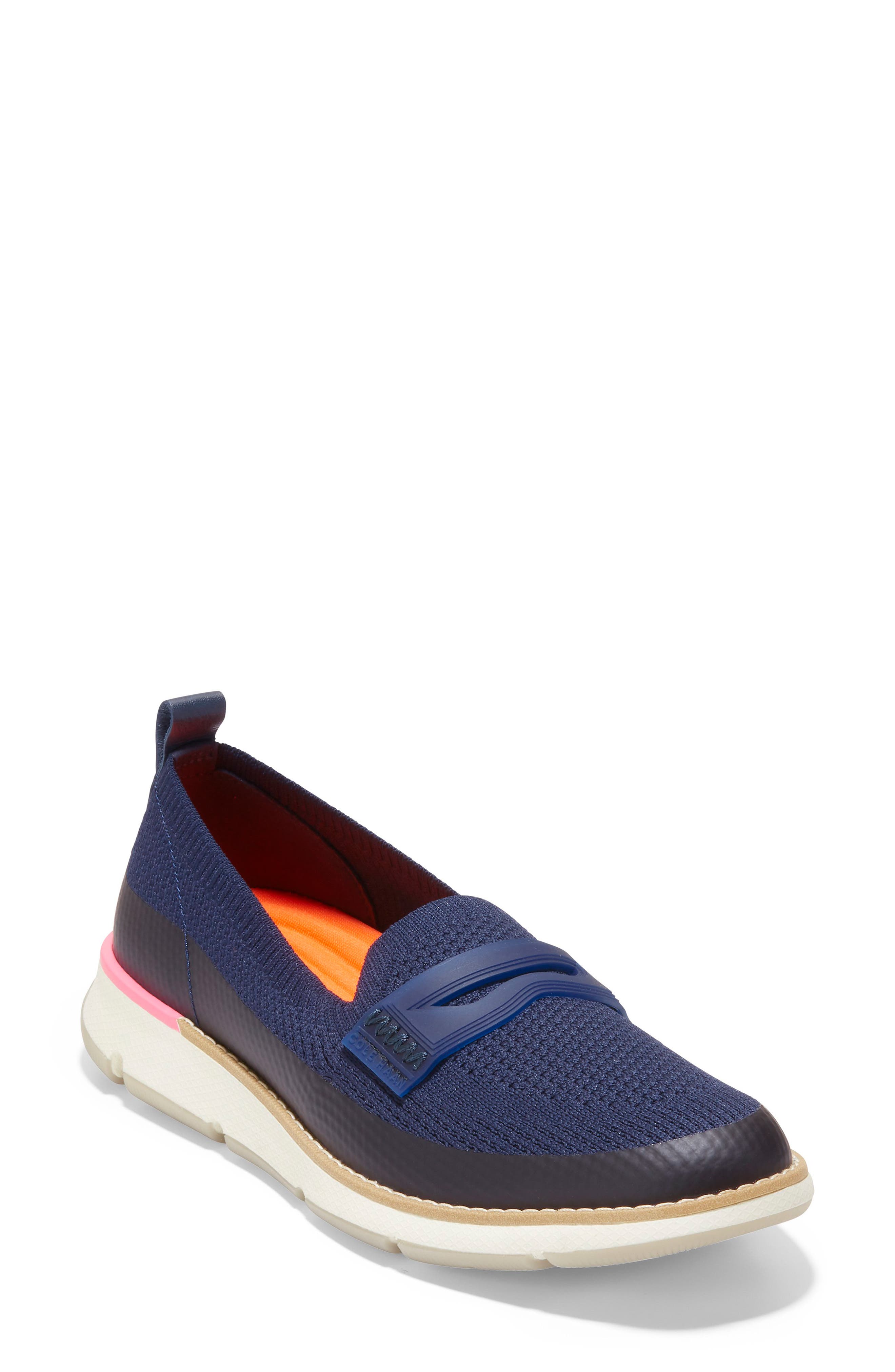 navy blue cole haan loafers