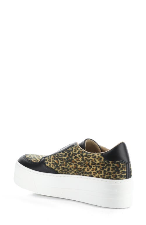 Bos. & Co. Magali Platform Slip-on Sneaker In Black/camel Verona/f