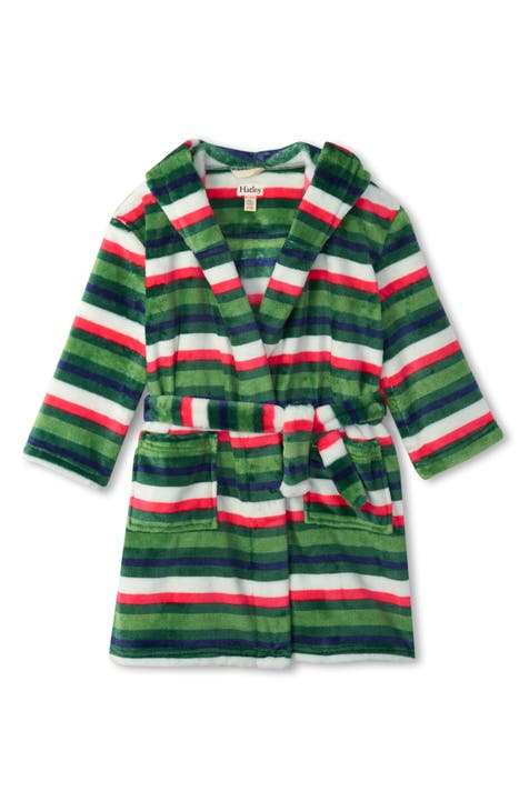 Kids' Holiday Stripes Hooded Robe (Toddler, Little Kid & Big Kid)