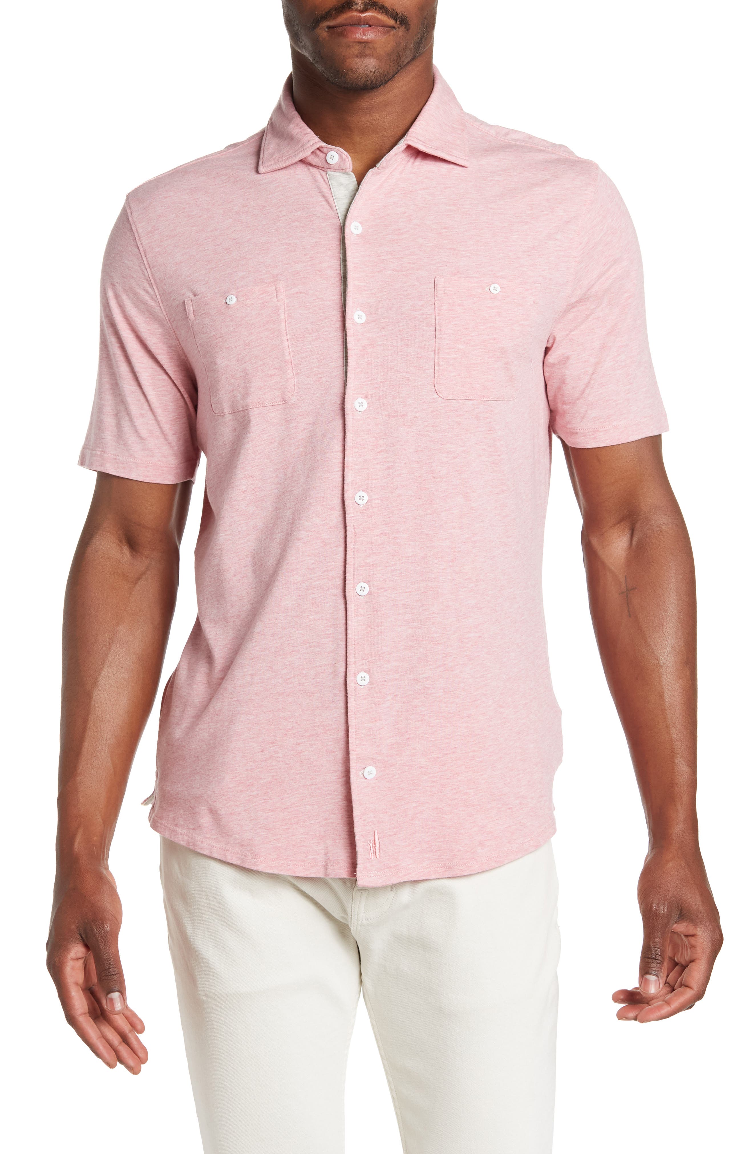 johnnie-O Hally Jersey Button-Up Shirt 