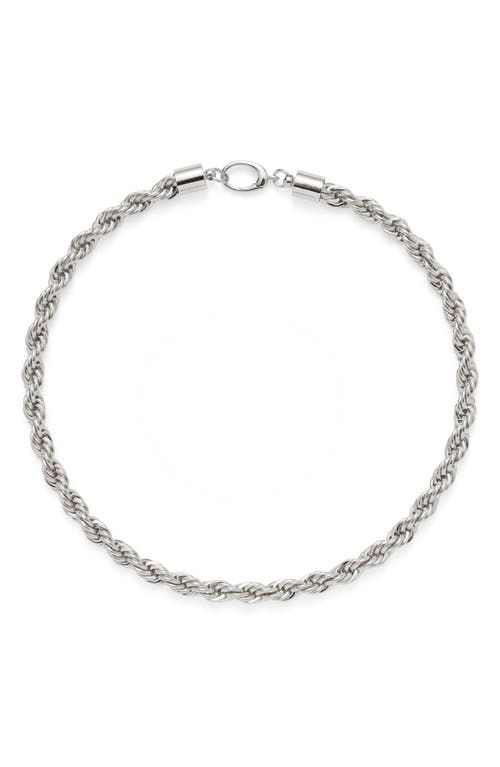 Lady Grey Xl Rope Chain Necklace In Silver