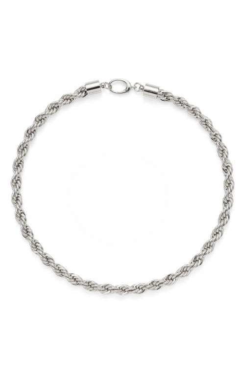 Shop Lady Grey Xl Rope Chain Necklace In Silver