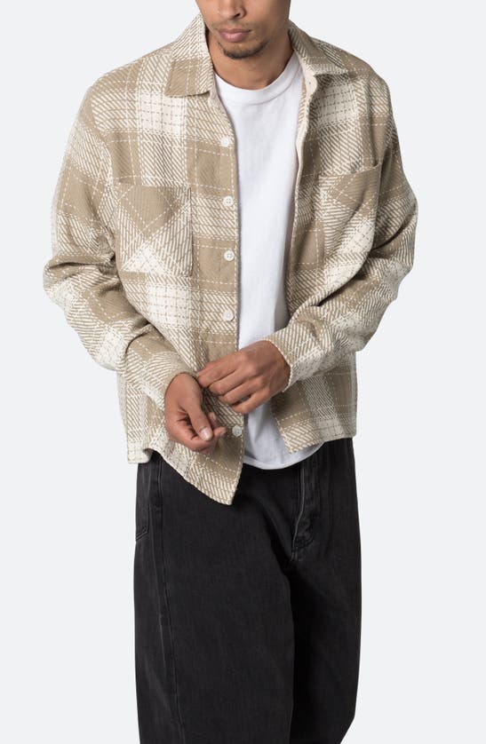 Mnml Plaid Classic Flannel Button-up Shirt In Earth