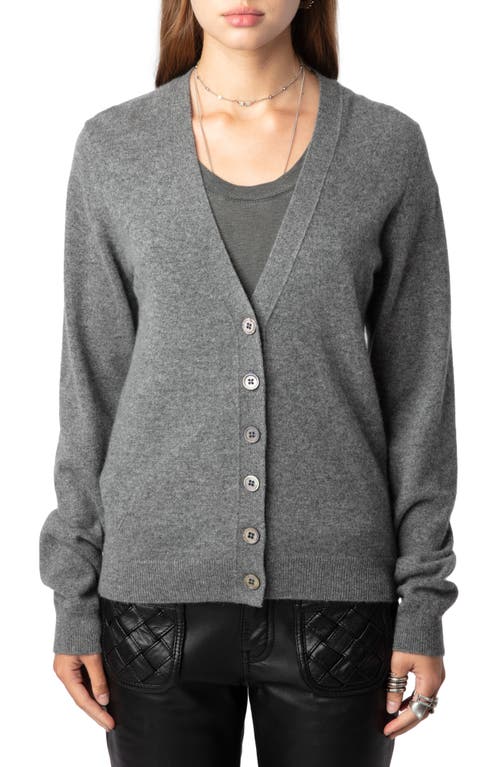 Zadig & Voltaire Jemmy Cashmere Cardigan in Gris Chine 