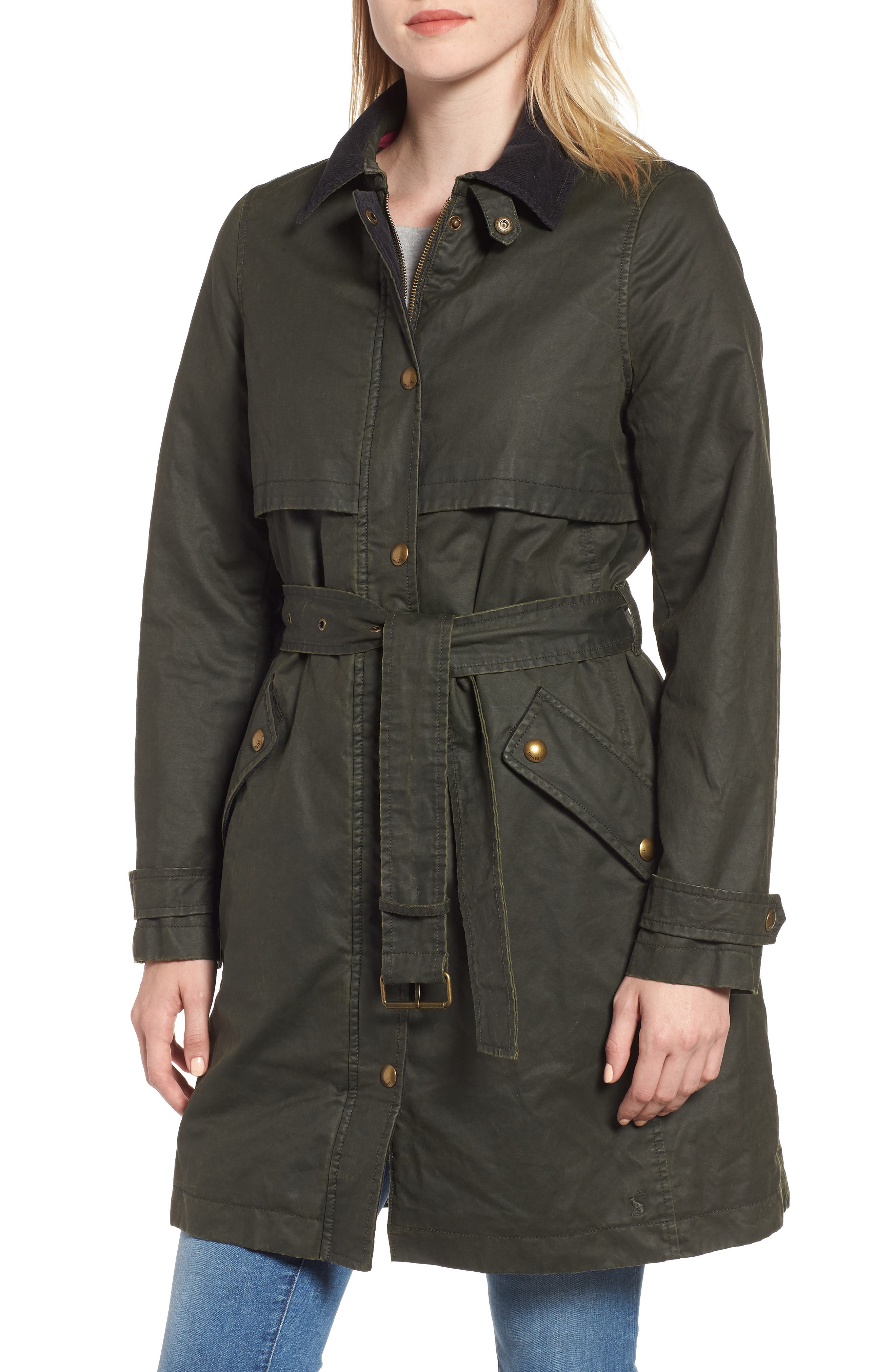 Joules Waxed Trench Coat Nordstrom