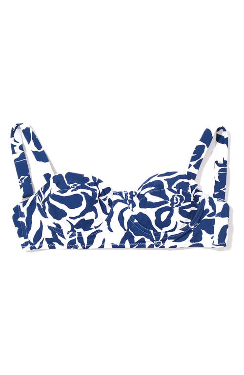 Shop Hanky Panky Balconette Bikini Top In Poolside Blue Print