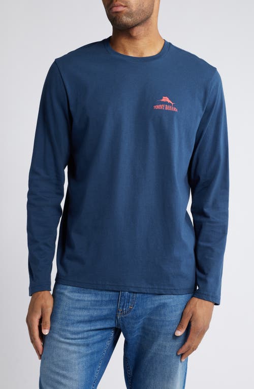 Shop Tommy Bahama Six Pack Labs Long Sleeve Graphic T-shirt In Navy