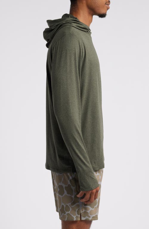 Shop Florence Sun Pro Adapt Long Sleeve Hooded Performance Top In Heather Thyme