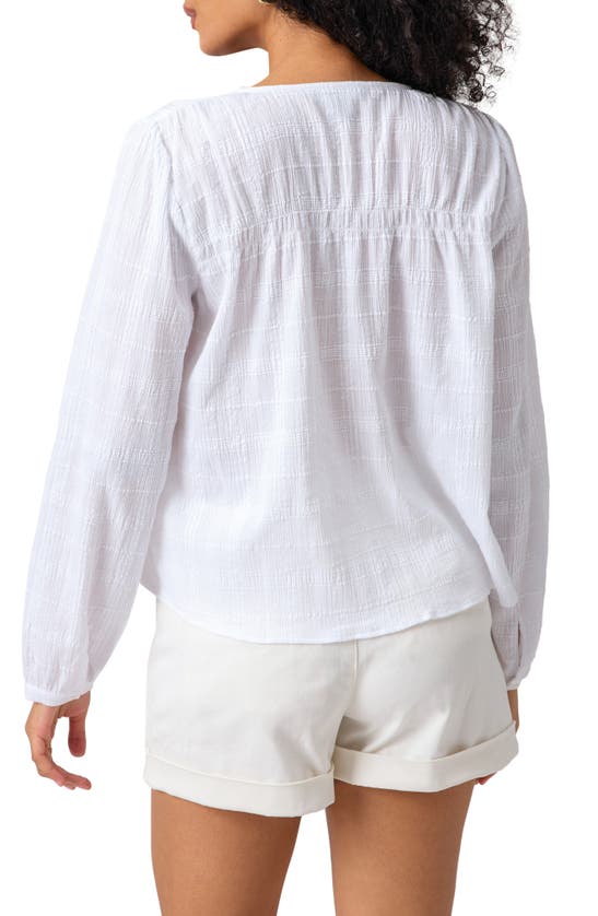 Shop Sanctuary Long Lasting Cotton Gauze Button-up Shirt In White