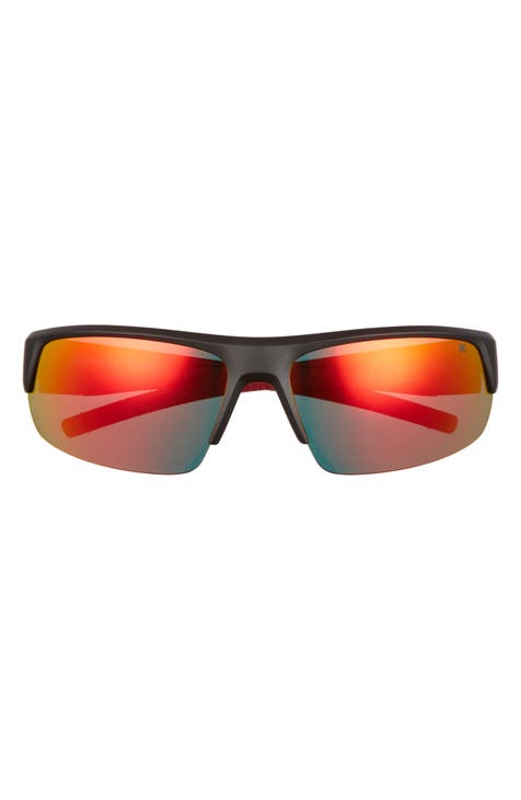 Hurley The Rays 69mm Polarized Oversize Wrap Sunglasses