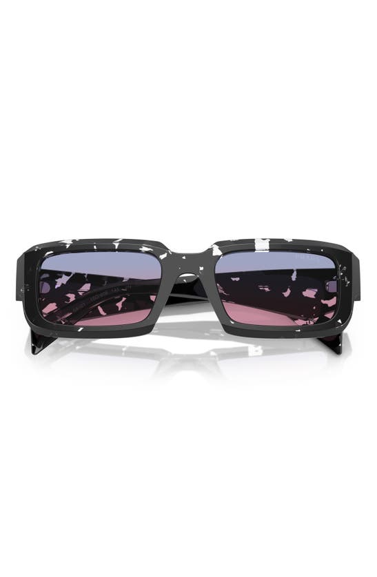 Shop Prada 54mm Rectangle Gradient Sunglasses In Magenta