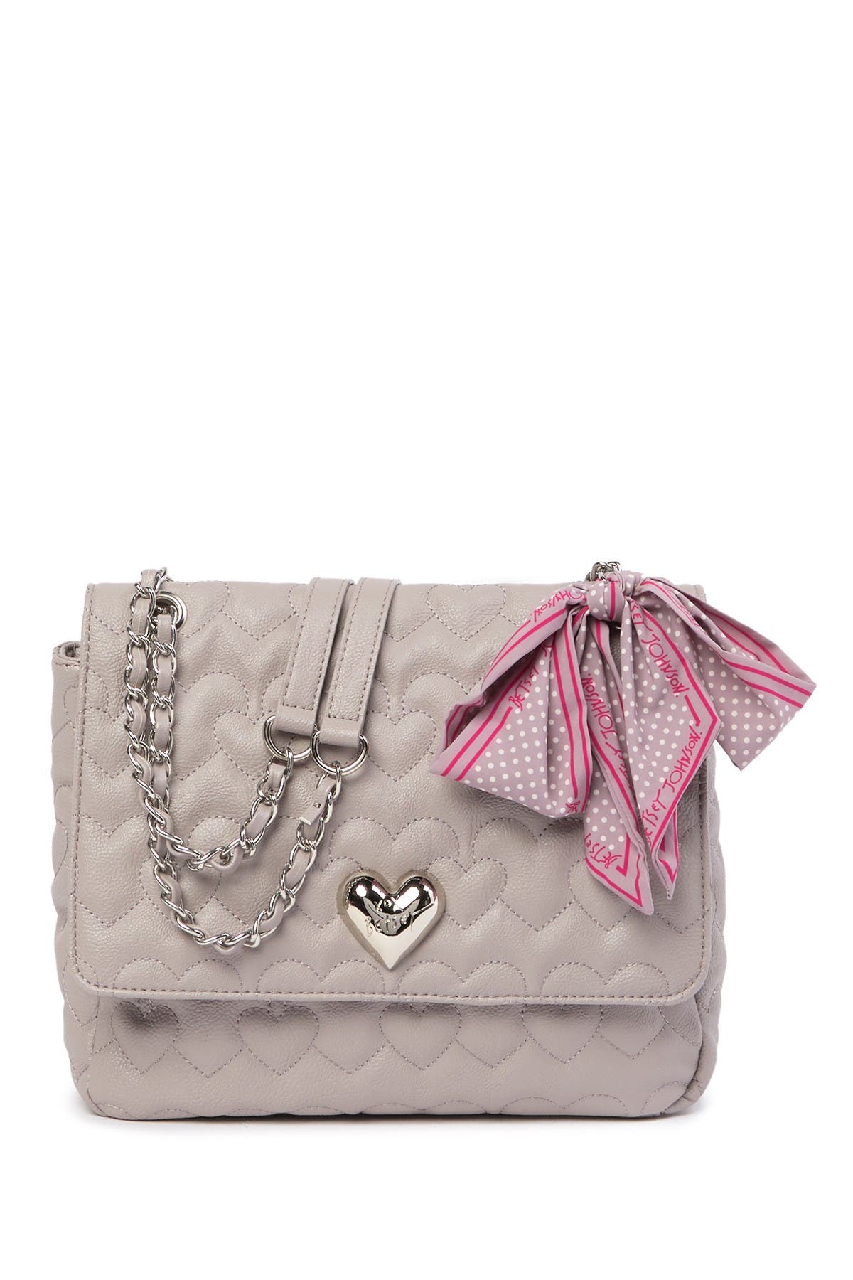 betsey johnson purse with hearts