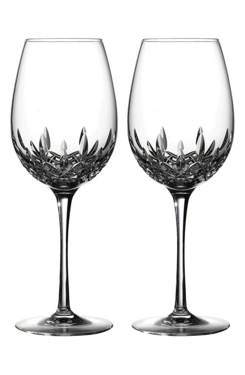 Waterford Lismore Essence Set of 2 Lead Crystal Red Wine Goblets in Clear at Nordstrom