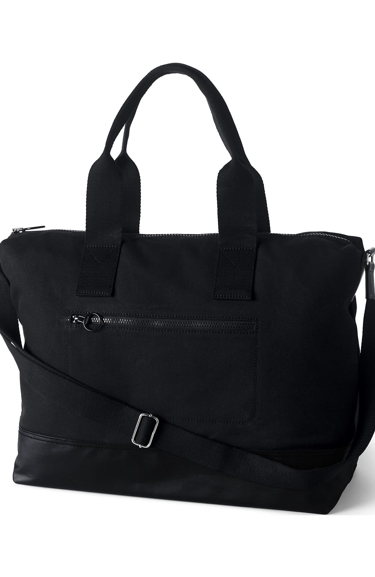 Lands' End Canvas Weekender Duffle Bag In Black