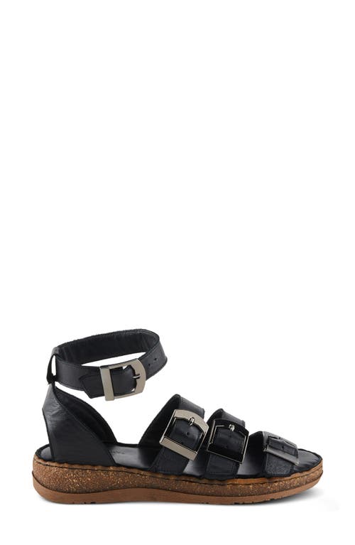 Spring Step Alexcia Ankle Strap Sandal In Black