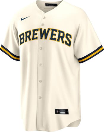 Christian Yelich Milwaukee Brewers Fanatics Authentic Autographed Nike  Authentic Jersey - Cream