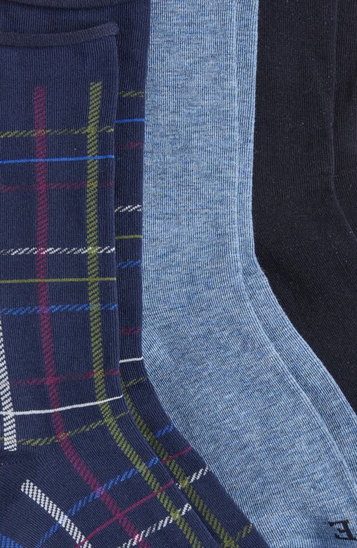 Shop Hue 'jeans' Socks In Blue Plaid Pack