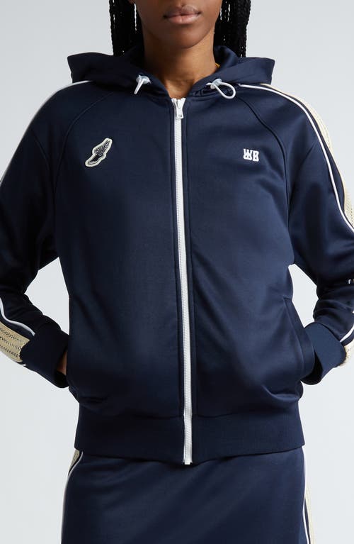 Wales Bonner Mantra Hooded Track Jacket Navy at Nordstrom,