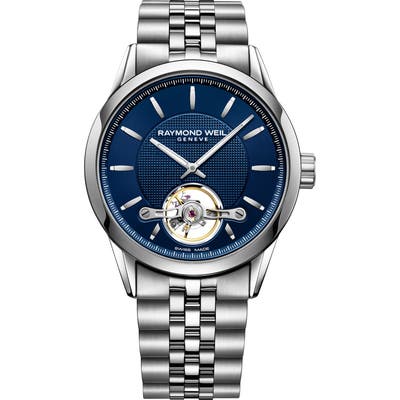 Raymond Weil Freelancer Open Heart Automatic Bracelet Watch, 42Mm