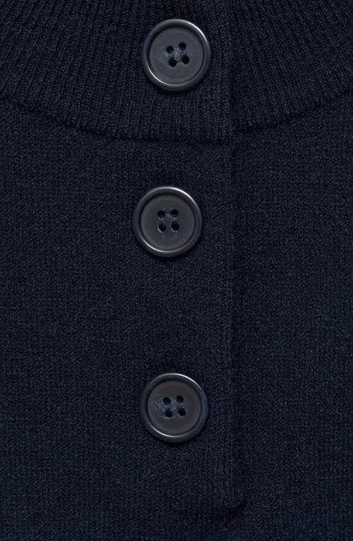 Mango Knit Vest In Dark Navy