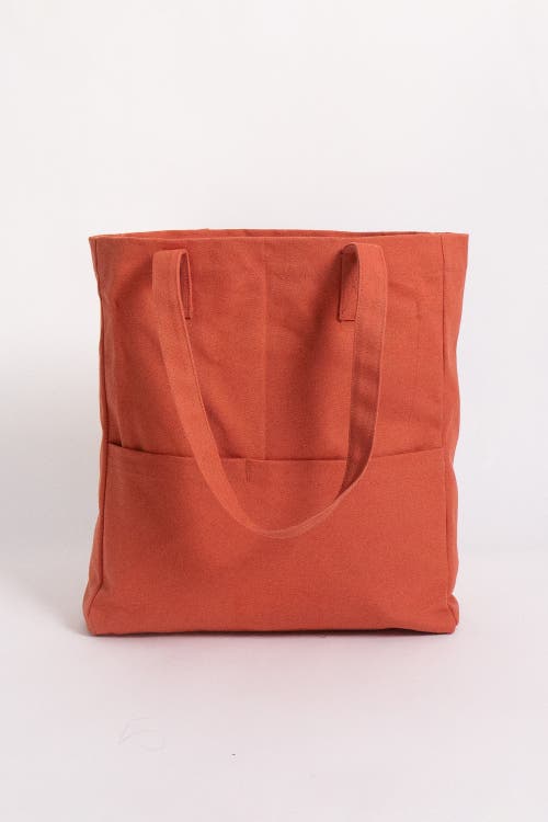 Terra Thread Organic Cotton Canvas Work Tote Bag In Burnt Orange
