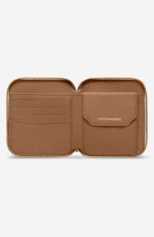 Maison De Sabre Maison De Sabré Small Leather Zip Around Wallet In Saharan Brown