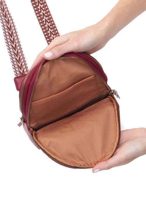 Shop Hobo Cass Leather Sling Bag In Wine