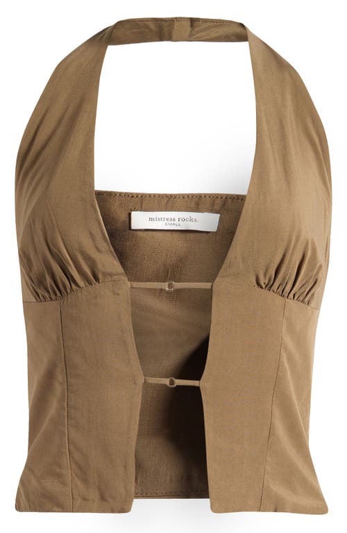 MISTRESS ROCKS MISTRESS ROCKS OPEN FRONT HALTER TOP