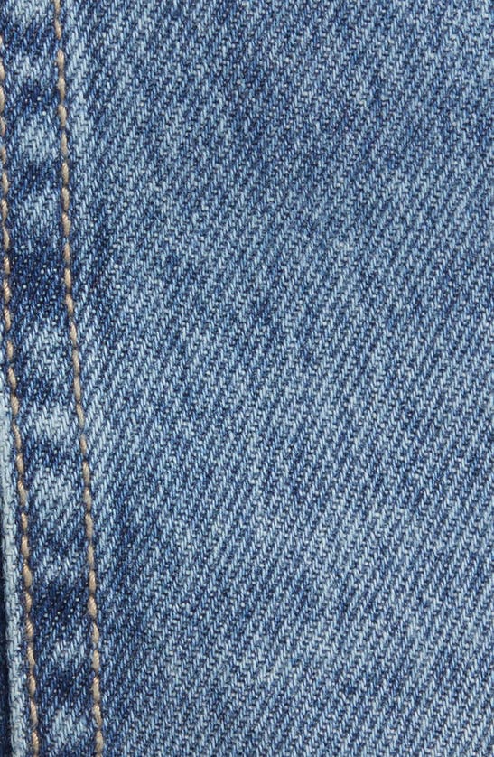 Hidden Jeans Utility Pocket Distressed High Waist Denim Mom Jeans In Dark Wash
