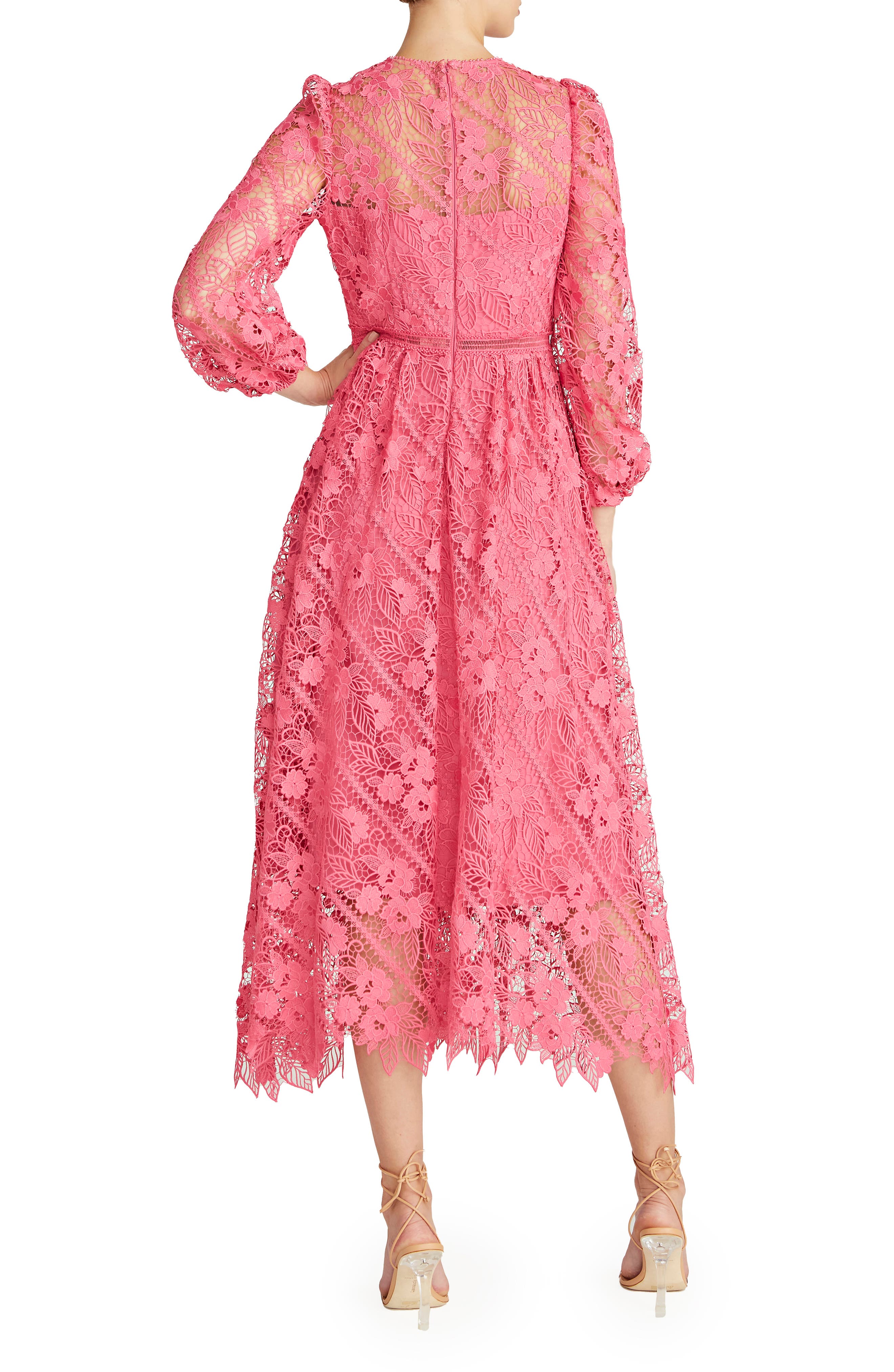ML Monique Lhuillier Lace Three-Quarter 