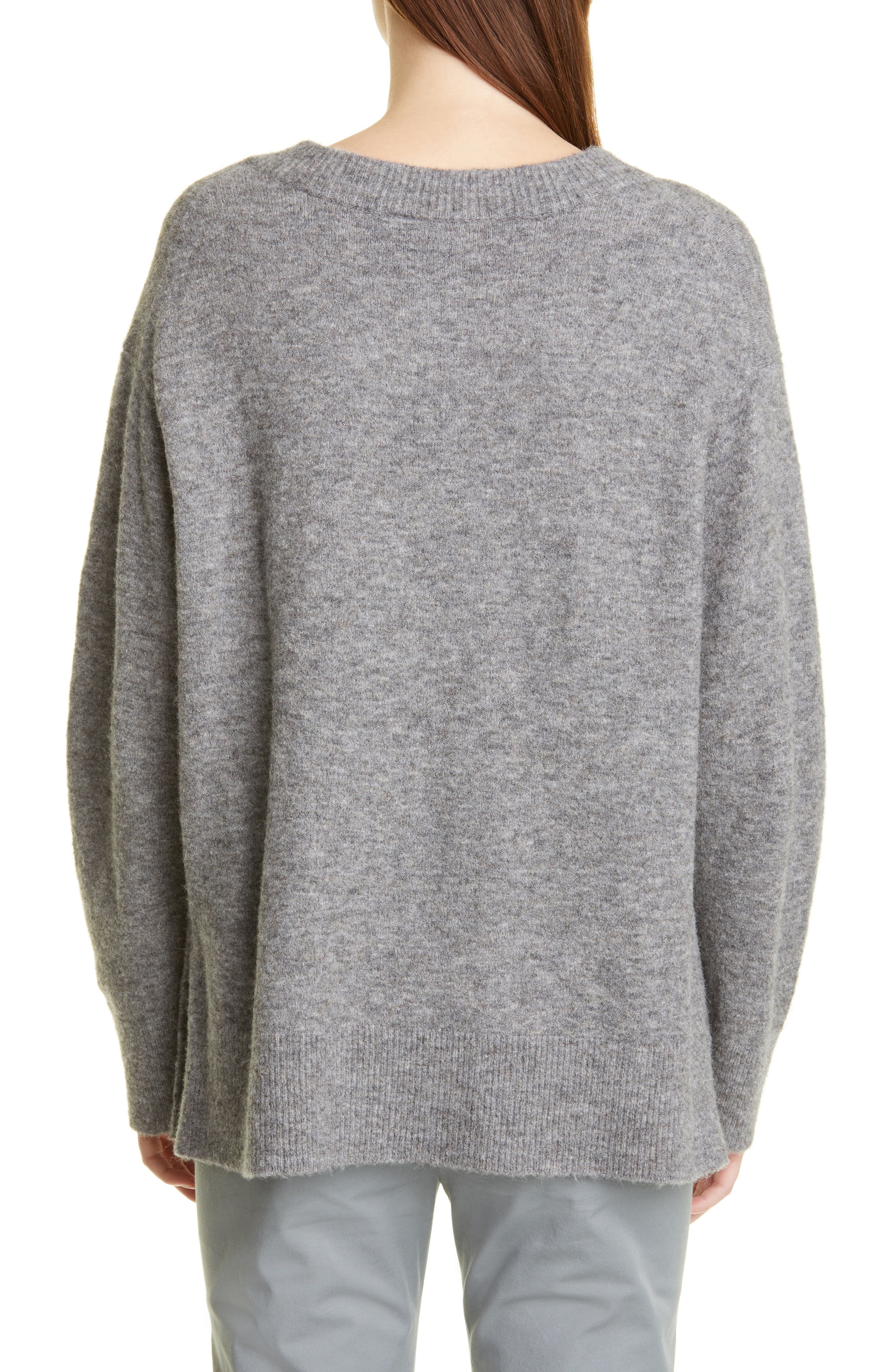 Vince Side Slit V-Neck Tunic Sweater 